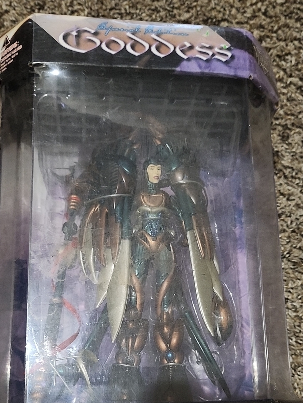 Goddess Collectible Figure - Teal and Bronze Armor